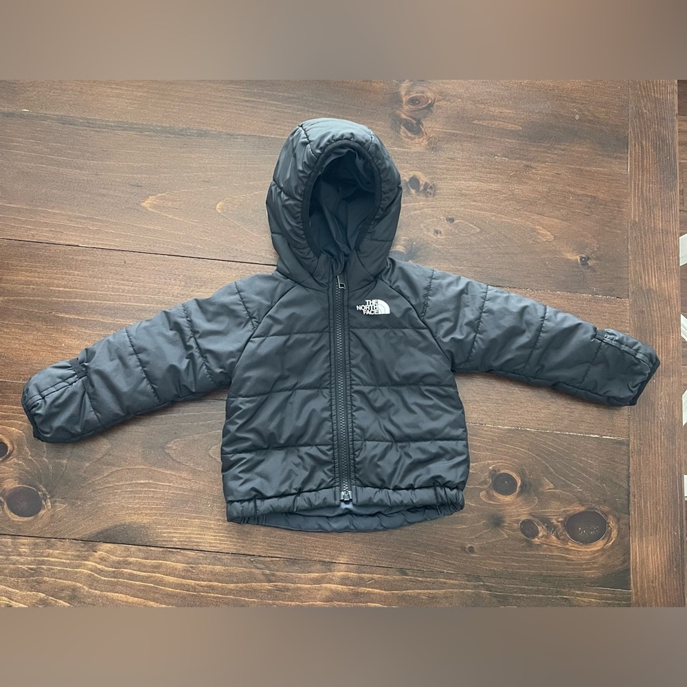 Baby Reversible Perrito Hooded Jacket - Black